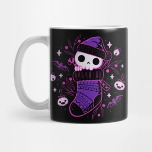 Creepy Cute Christmas Stocking Skull Mug